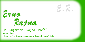 erno rajna business card